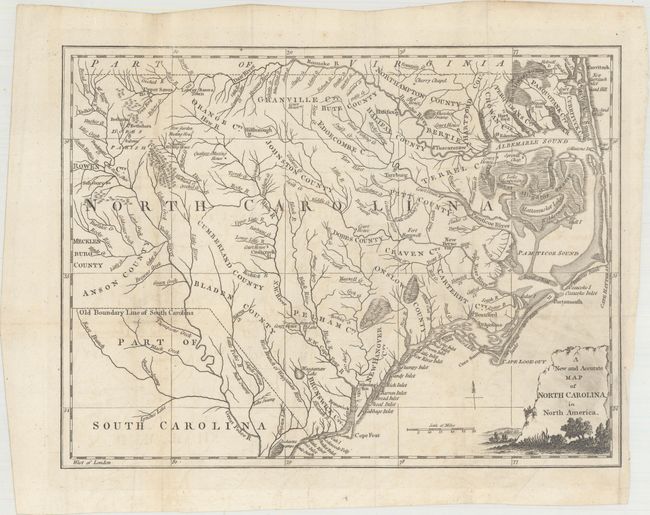 A New and Accurate Map of North Carolina, in North America