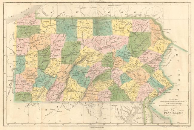 Carte Geographique, Statistique et Historique de la Pensylvanie