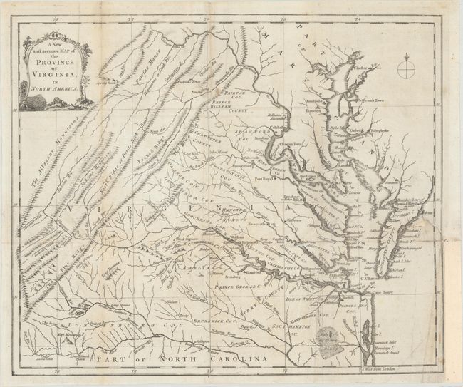 A New and Accurate Map of the Province of Virginia, in North America