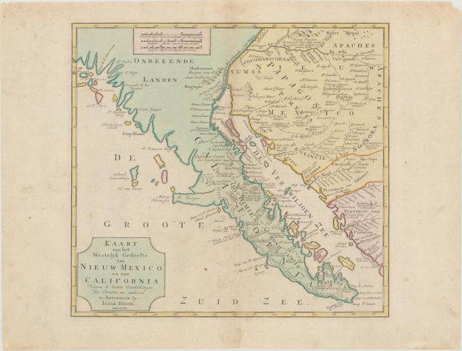 Kaart van het Westelyk Gedeelte van Nieuw Mexico en van California Volgens de Laatste Ontdekkingen der Jesuiten en Anderen