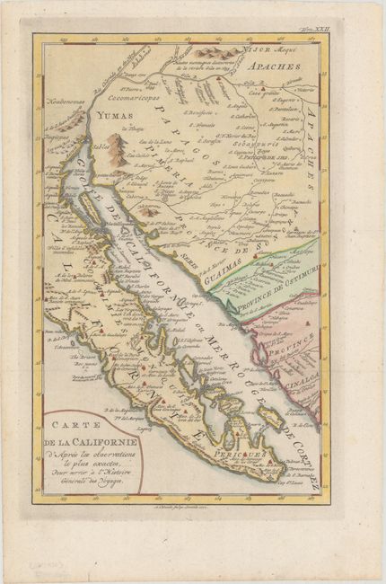 Carte de la Californie d'Apres les Observations le Plus Exactes, pour Servir a l'Histoire Generale des Voyages