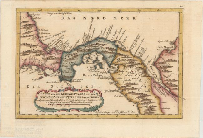 Karte von der Erdenge Panama und den Provinzen Veragua, Terra Firma und Darien...