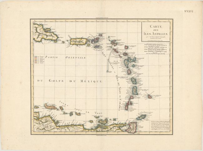 Carte des Iles Antilles