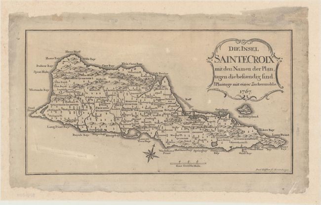 Die Insel Sainte Croix mit den Namen der Plantagen die Bestaendig Find