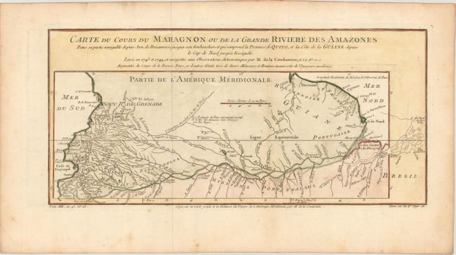 Carte du Cours du Maragnon ou de la Grande Riviere des Amazones dans sa Partie Navigable Depuis Jaen de Bracamoros...