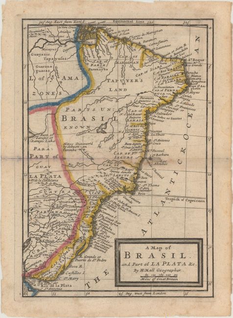 A Map of Brasil. And Part of La Plata &c.