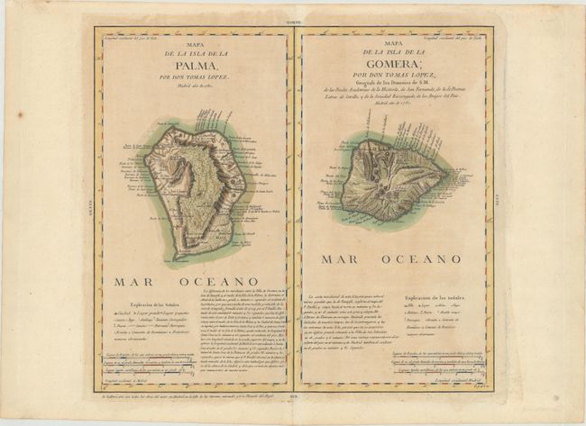 Mapa de la Isla de La Palma [on sheet with] Mapa de la Isla de la Gomera