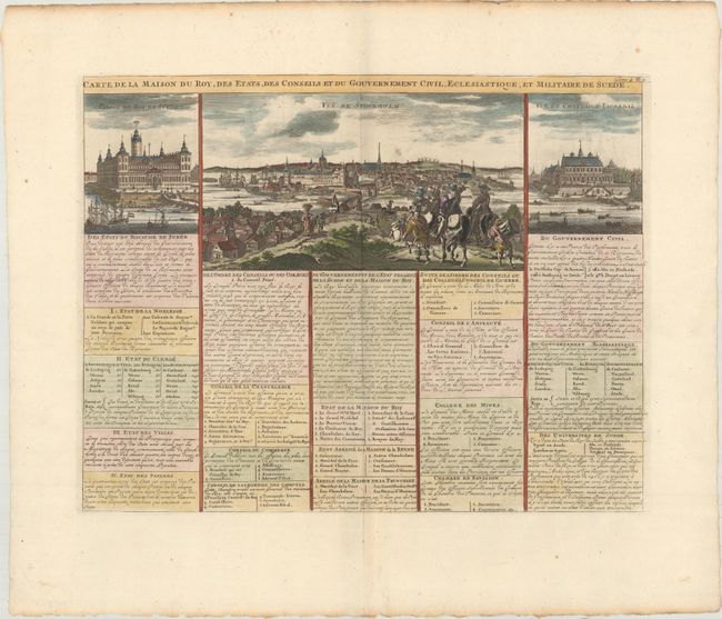 Carte de la Maison du Roy, des Etats, des Conseils et du Gouvernement Civil, Eclesiastique, et Militaire de Suede