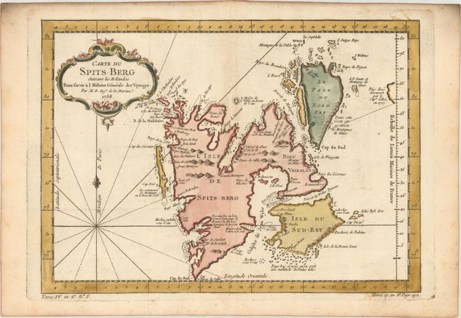 Carte du Spits-Berg Suivant les Hollandois pour Servir a l Histoire Generale des Voyages