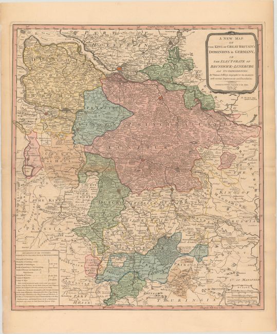 A New Map of the King of Great Britain's Dominions in Germany, or the Electorate of Brunswick-Luneurg and Its Dependencies