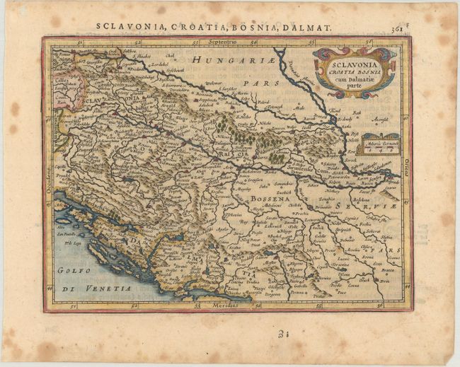 Sclavonia Croatia Bosnia cum Dalmatiae Parte