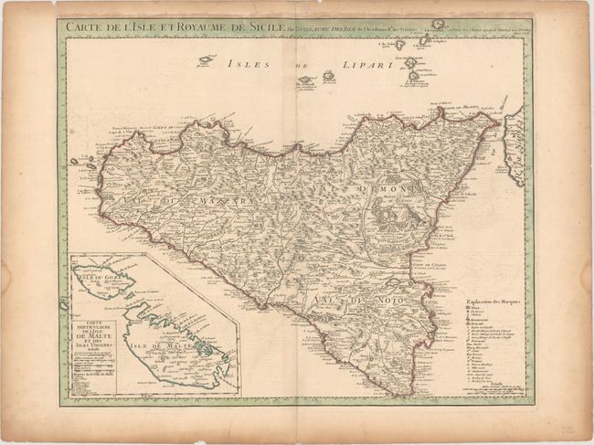 Carte de l'Isle et Royaume de Sicile