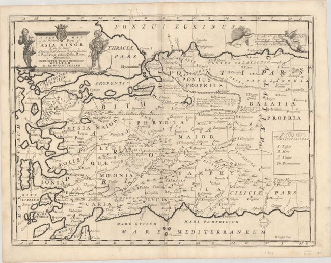 A New Map of the Western Parts of Asia Minor Largely Taken: Shewing Their Antient Divisions, Countries or People, Chiefe Cities, Towns, Rivers, Mountains &c.