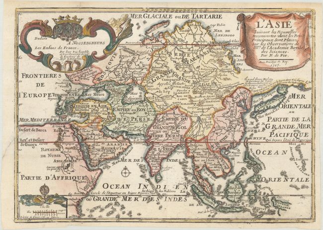 L'Asie Suivant les Nouvelles Decouvertes dont les Point Principaux sont Placez sur les Observations de Mrs. de l'Academie Royale des Sciences