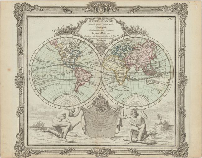 Mappe-Monde Dressee pour l'Etude de la Geographie, Relativement aux Auteurs les Plus Modernes...