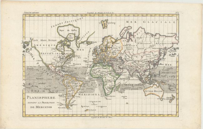 Planisphere Suivant la Projection de Mercator