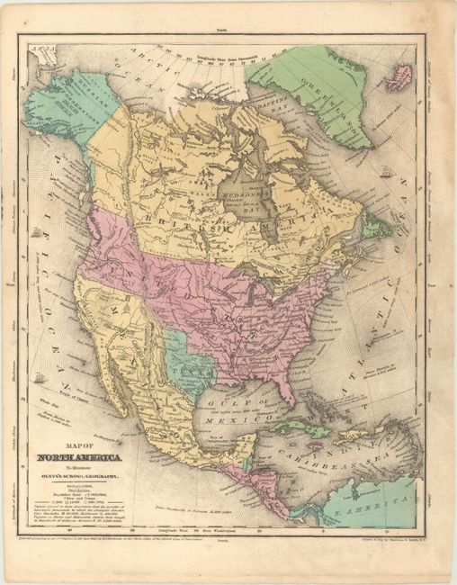 Map of North America to Illustrate Olney's School Geography