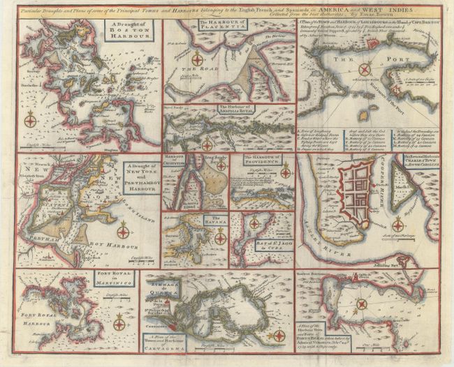 Particular Draughts and Plans of Some of the Principal Towns and Harbours Belonging to the English, French, and Spaniards, in America and West Indies...