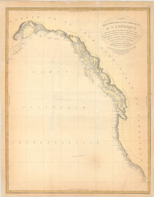 Carte de la Partie de la Cote Nord-Ouest de l'Amerique Reconnue Pendant les Etes de 1792, 1793, et 1794...