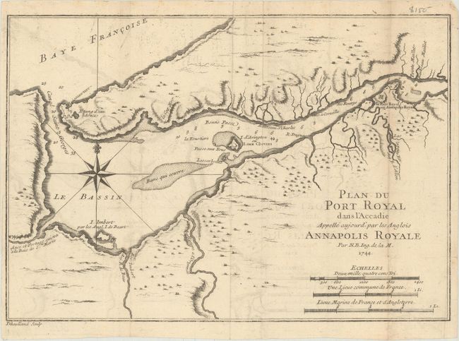 Plan du Port Royal dans l'Accadie Appelle Aujourd' par les Anglois Annapolis Royale