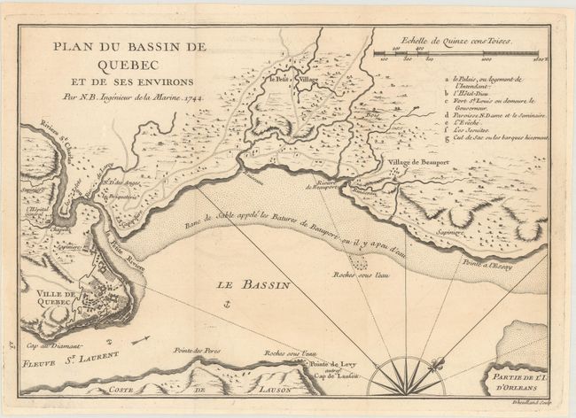 Plan du Bassin de Quebec et de Ses Environs