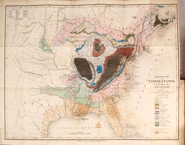 Geological Map of the United States Canada &c. [bound in] Travels in North America; with Geological Observations on the United States, Canada, and Nova Scotia