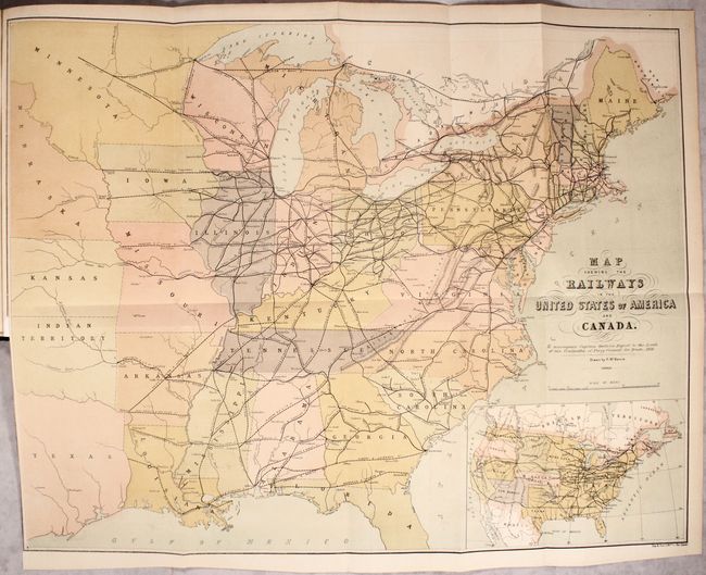 Map Shewing the Railways in the United States of America and Canada... [bound in] Report to the Lords of the Committee of Privy Council for Trade and Foreign Plantations...
