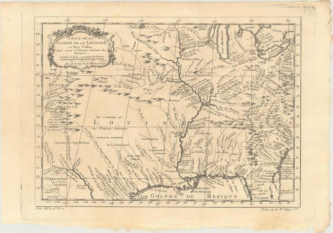 Carte de la Floride de la Louisiane et Pays Voisins pour Servir a l'Histoire Generale des Voyages