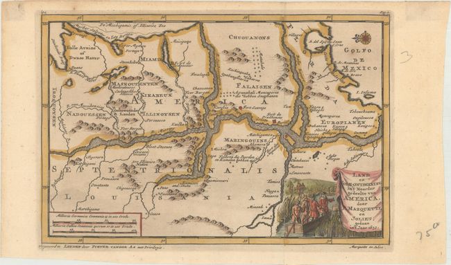 Land en Volk-Ontdekking in't Noorder Gedeelte van America, door P. Marquette en Joliet; Gedaan in't Jaar 1673