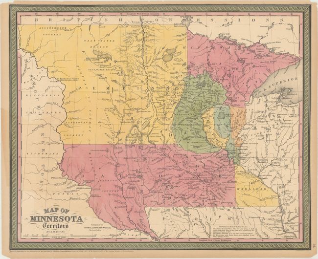 Map of Minnesota Territory by J.H. Young