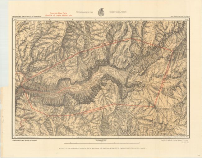 Topographical Map of the Yosemite Valley and Vicinity