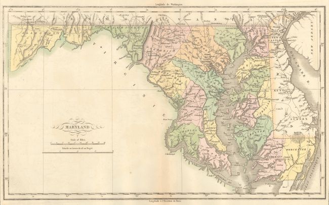 Carte Geographique, Statistique et Historique du Maryland