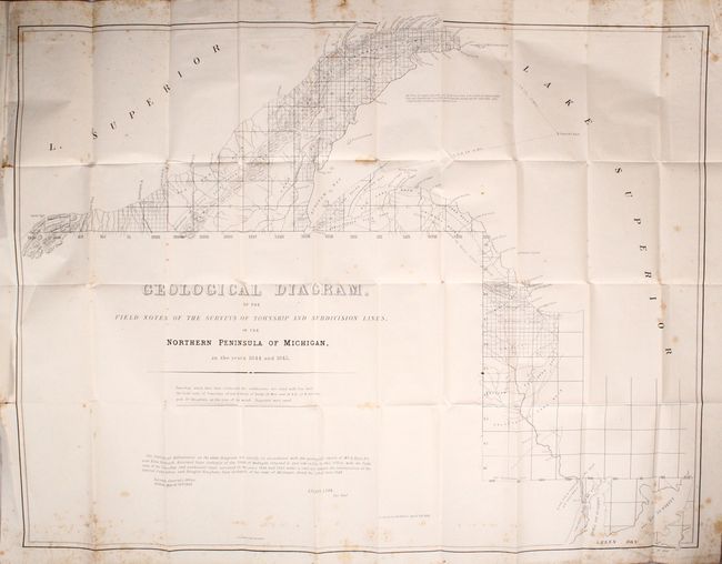 Geological Diagram, of the Field Notes of the Surveys of Township and Subdivision Lines, in the Northern Peninsula of Michigan, in the Years 1844 and 1845 [in report]