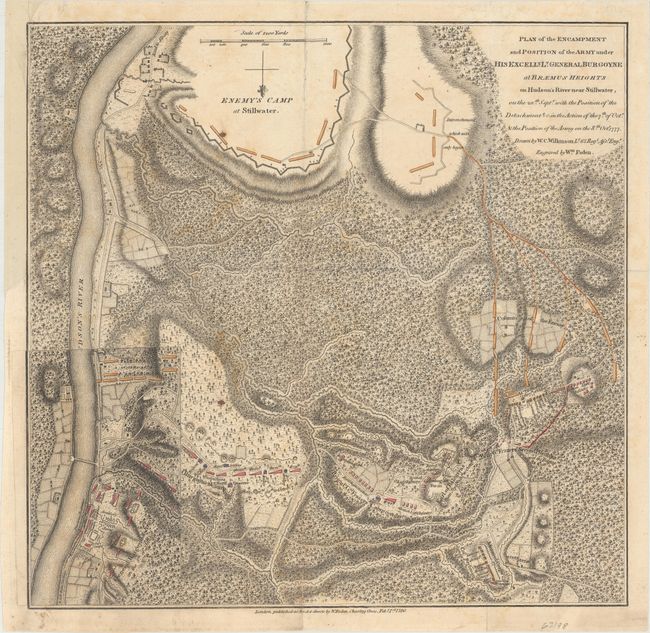 Plan of the Encampment and Position of the Army Under His Excelly. Lt. General Burgoyne at Braemus Heights on Hudson's River Near Stillwater...