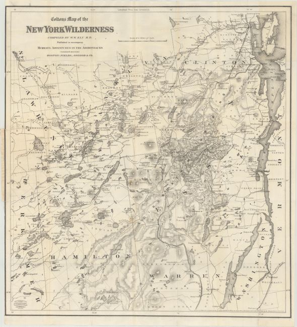 Colton's Map of the New York Wilderness Compiled by W.W. Ely M.D...