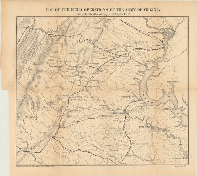 Map of the Field Operations of the Army of Virginia During the Months of July and August 1862