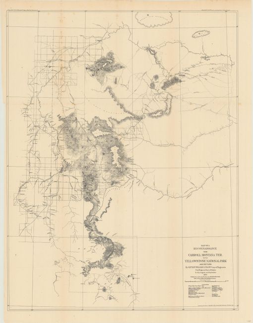 Map of a Reconnaissance from Carroll Montana Ter. to the Yellowstone National Park and Return