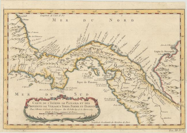 Carte de l'Isthme de Panama et des Provinces de Veragua Terra Ferme et Darien pour l'Histoire Generale des Voyages