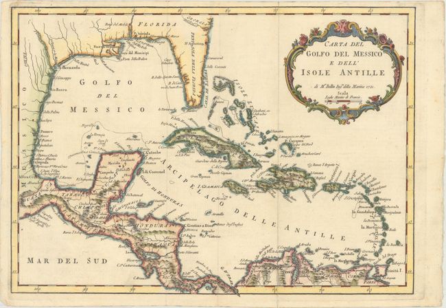 Carta del Golfo del Messico e dell' Isole Antille