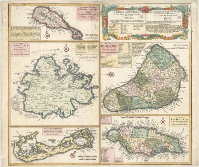 Dominia Anglorum in Praecipuis Insulis Americae ut sunt Insula S. Christophori Antegoa Iamaica Barbados nec non Insulae Bermudes vel Sommers