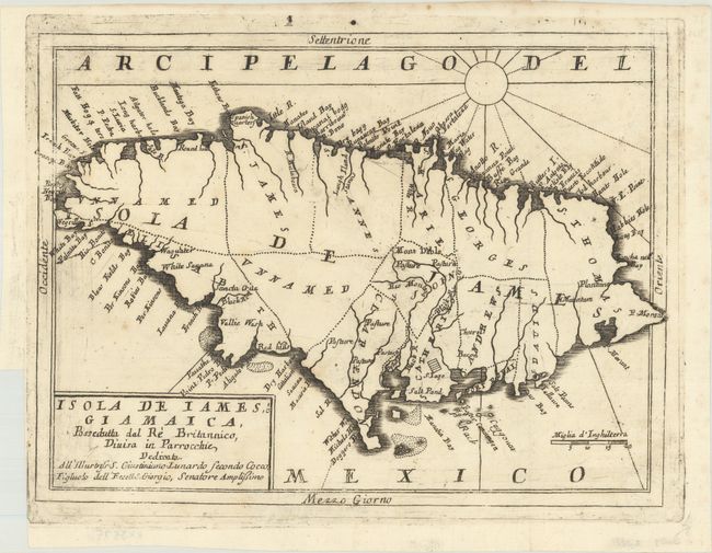 Isola de Iames, o Giamaica, Possedutta del Re Britannico, Divisa in Parrocchie...