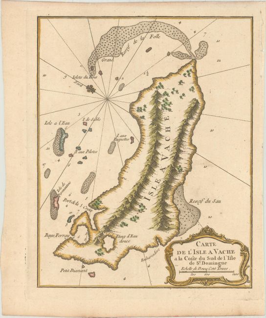 Carte de l'Isle a Vache, a la Coste du Sud de l'Isle de St. Domingue