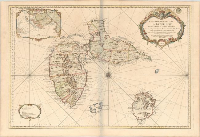 Carte Reduite des Isles de la Guadeloupe Marie Galante et les Saintes...