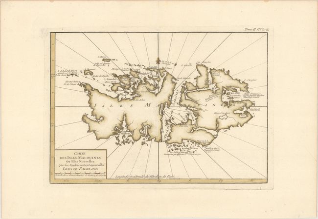 Carte des Isles Malouines ou Isles Nouvelles que les Anglois Noment Aujourdhui Isles de Falkland