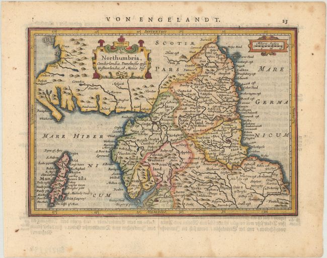 Northumbria, Cumberlandia, Dunelmesis Episc. Westmorlandia, et Mania Ins.
