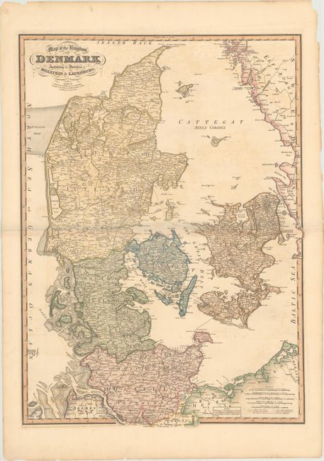 Map of the Kingdom of Denmark Including the Dutchies of Holstein & Lauenburg