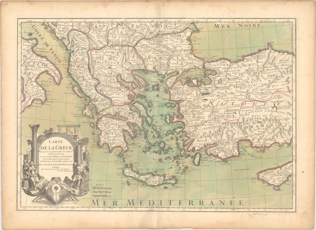 Carte de la Grece Dressee sur un Grand Nombre de Memoires Anciens et Nouveaux...