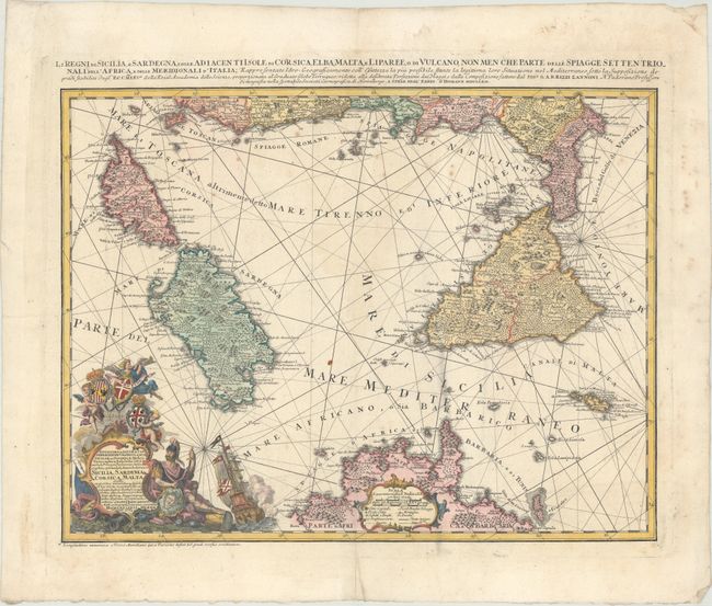 Novissima et Accuratissima Regnorum et Insularum Siciliae, et Sardiniae Hydro-Geographica Exhibitio...