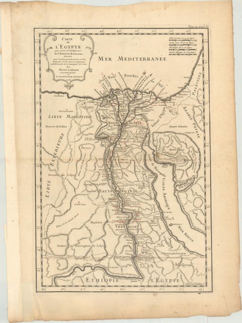 Carte de l'Egypte pour Servir a l'Intelligence de l Histoire Reomaine...