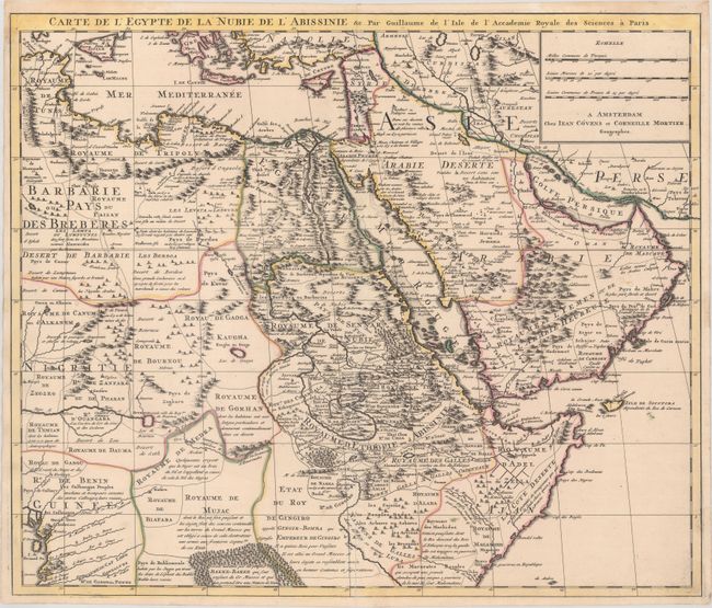Carte de l'Egypte de la Nubie de l'Abissinie &c.